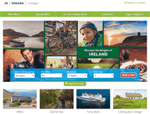 Tablet Screenshot of hogansirishcottages.com